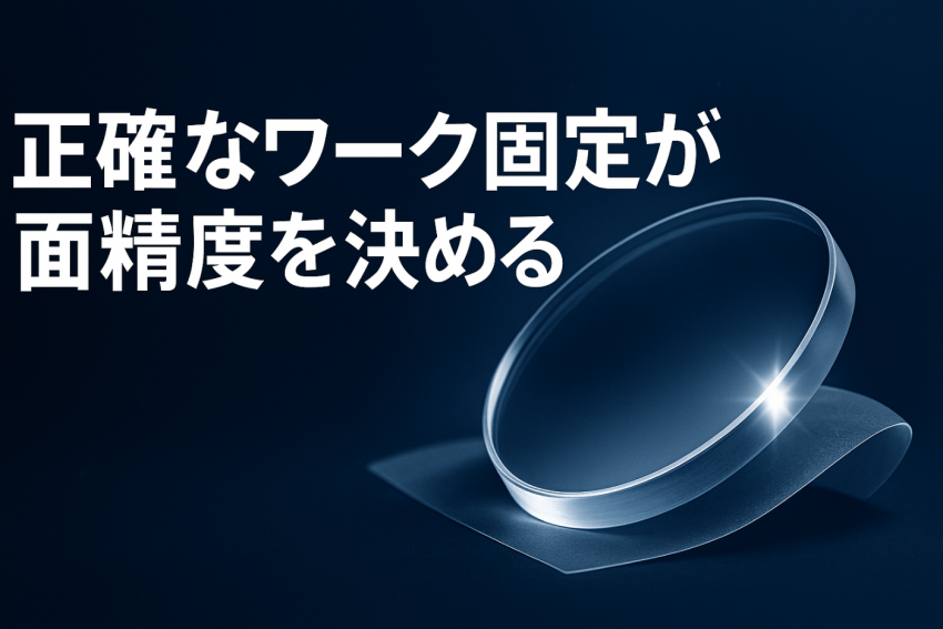 光学レンズの片面研磨におけるワーク固定の課題と解決策