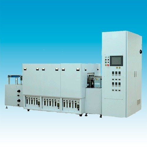 Continuous formic acid vacuum reflow unit